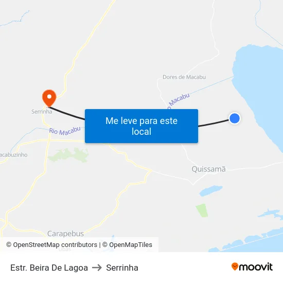 Estr. Beira De Lagoa to Serrinha map