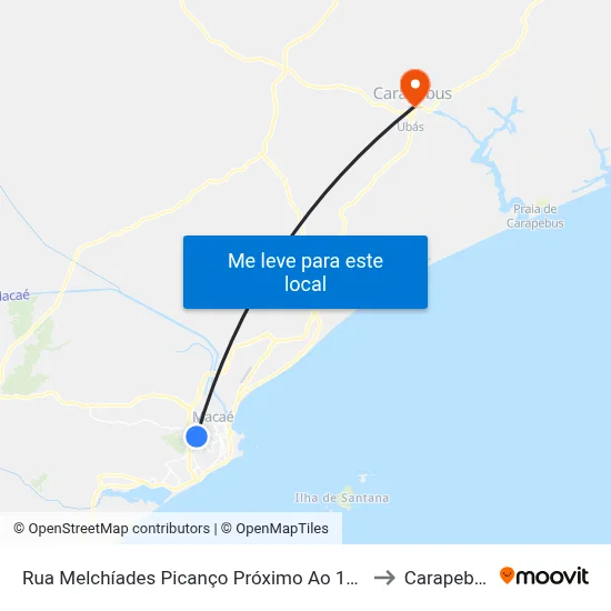 Rua Melchíades Picanço Próximo Ao 1440 to Carapebus map