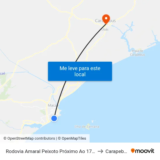 Rodovia Amaral Peixoto Próximo Ao 1757 to Carapebus map