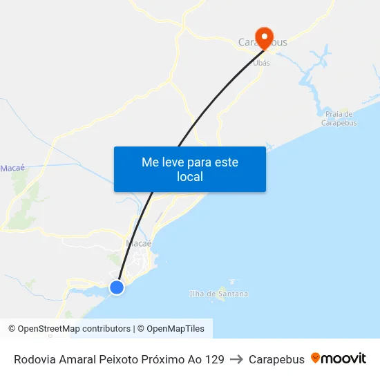 Rodovia Amaral Peixoto Próximo Ao 129 to Carapebus map