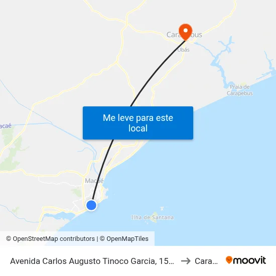 Avenida Carlos Augusto Tinoco Garcia, 1546 | Extra Supermercado to Carapebus map