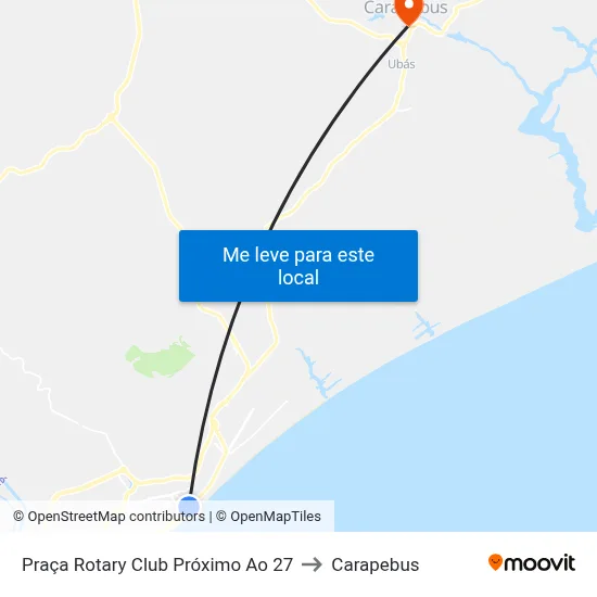 Praça Rotary Club Próximo Ao 27 to Carapebus map