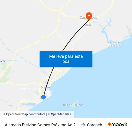 Alameda Etelvino Gomes Próximo Ao 204 to Carapebus map