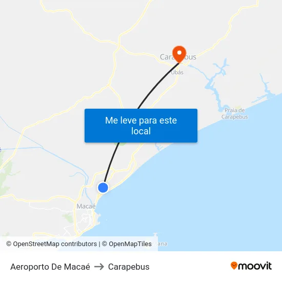 Aeroporto De Macaé to Carapebus map