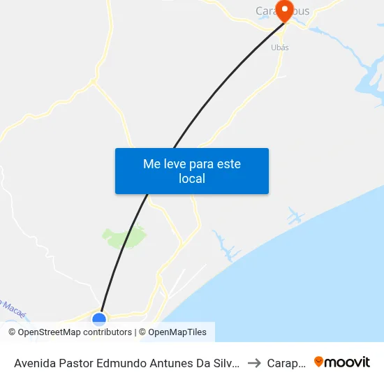 Avenida Pastor Edmundo Antunes Da Silva Próximo Ao 197 to Carapebus map
