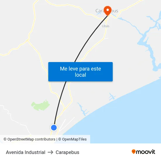 Avenida Industrial to Carapebus map
