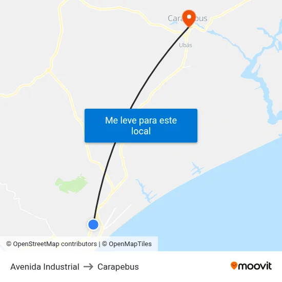 Avenida Industrial to Carapebus map