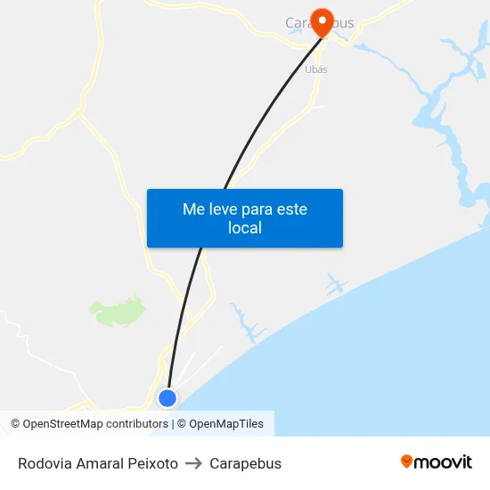 Rodovia Amaral Peixoto to Carapebus map