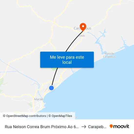 Rua Nelson Correa Brum Próximo Ao 643 to Carapebus map