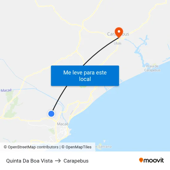 Quinta Da Boa Vista to Carapebus map