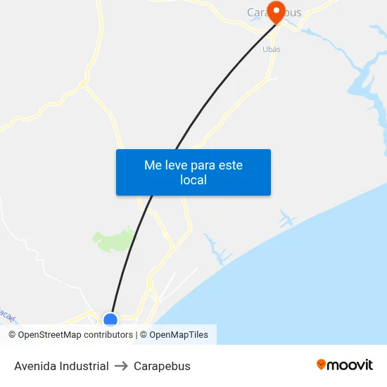 Avenida Industrial to Carapebus map