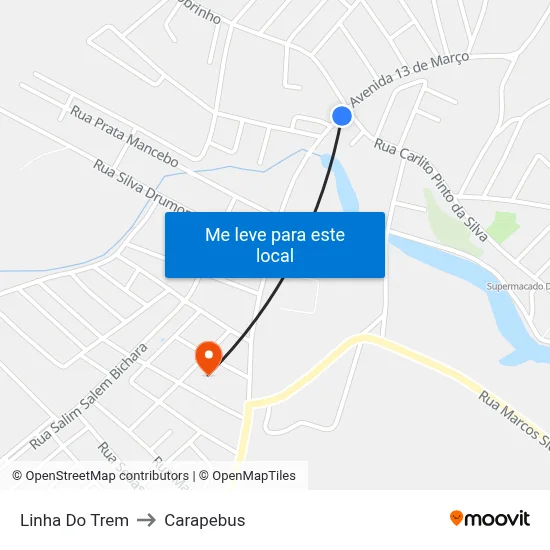 Linha Do Trem to Carapebus map