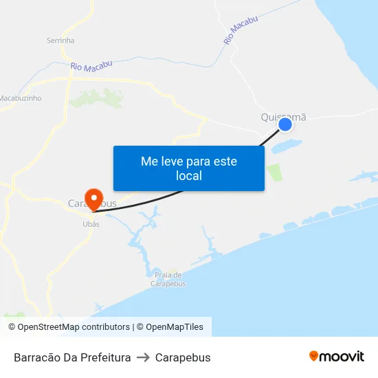 Barracão Da Prefeitura to Carapebus map