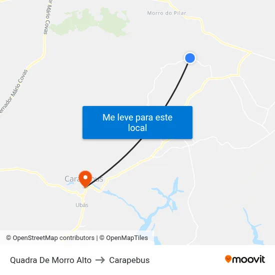 Quadra De Morro Alto to Carapebus map