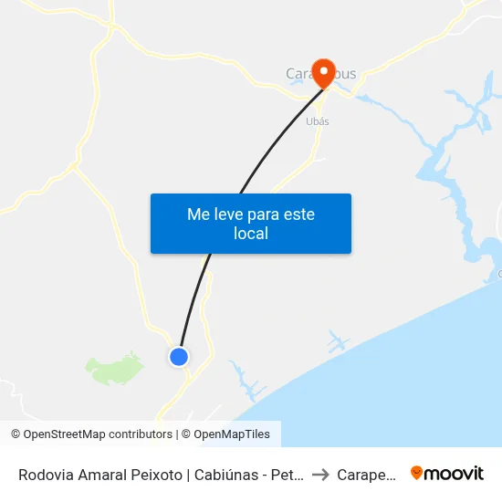 Rodovia Amaral Peixoto | Cabiúnas - Petrobras to Carapebus map
