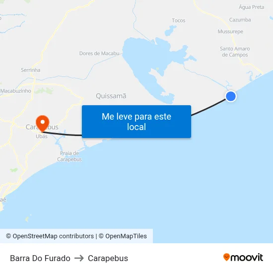 Barra Do Furado to Carapebus map