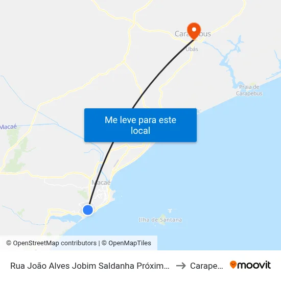 Rua João Alves Jobim Saldanha Próximo Ao 197 to Carapebus map