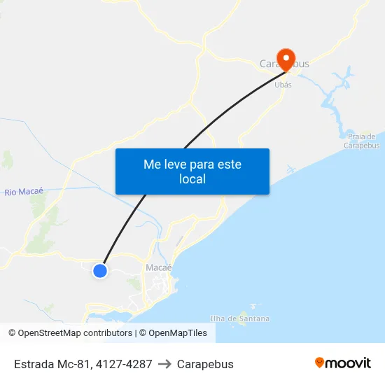 Estrada Mc-81, 4127-4287 to Carapebus map