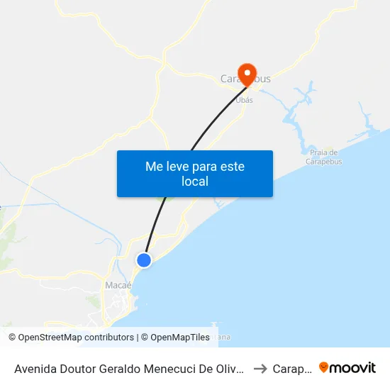 Avenida Doutor Geraldo Menecuci De Oliveira Próximo Ao 509 to Carapebus map