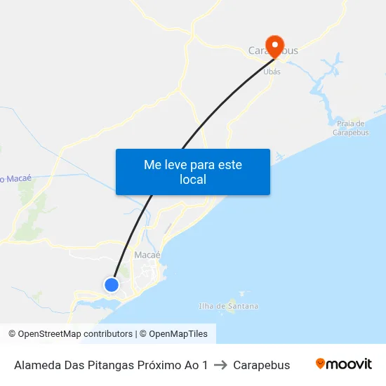 Alameda Das Pitangas Próximo Ao 1 to Carapebus map