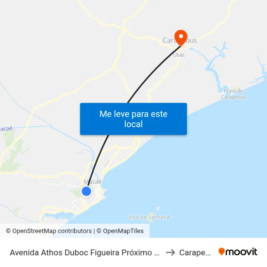 Avenida Athos Duboc Figueira Próximo Ao 149 to Carapebus map