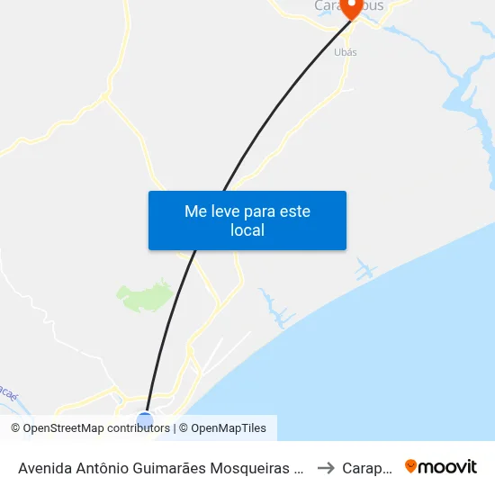 Avenida Antônio Guimarães Mosqueiras Próximo Ao 542 to Carapebus map