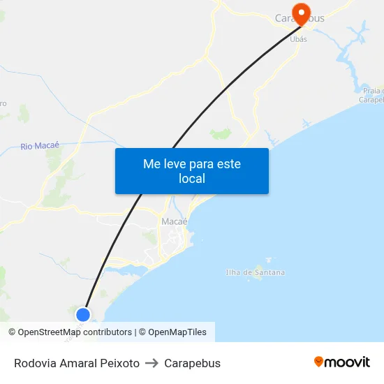 Rodovia Amaral Peixoto to Carapebus map