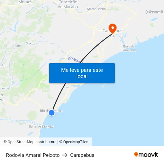 Rodovia Amaral Peixoto to Carapebus map