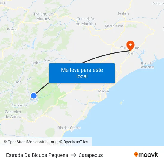 Estrada Da Bicuda Pequena to Carapebus map