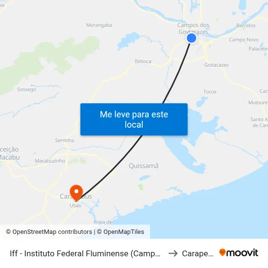 Iff - Instituto Federal Fluminense (Campus-Centro) to Carapebus map