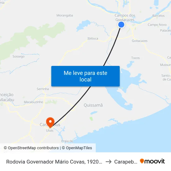 Rodovia Governador Mário Covas, 1920-2094 to Carapebus map