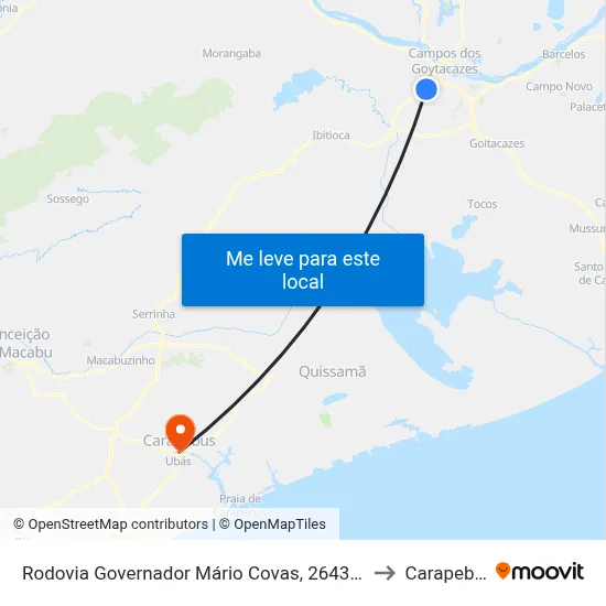 Rodovia Governador Mário Covas, 2643-3465 to Carapebus map