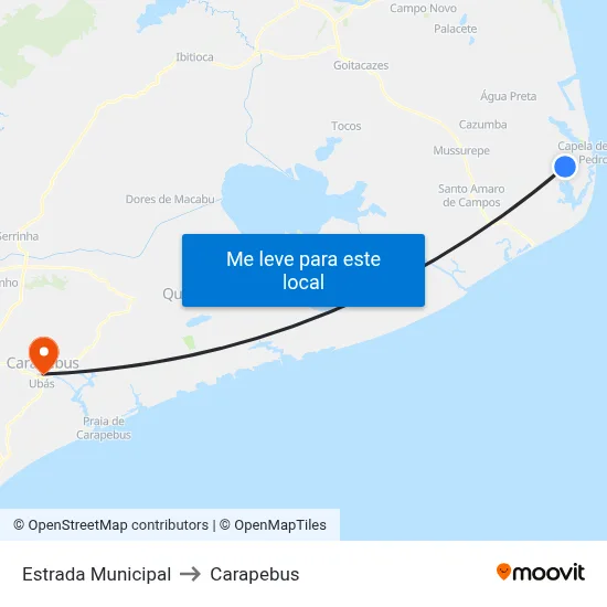 Estrada Municipal to Carapebus map