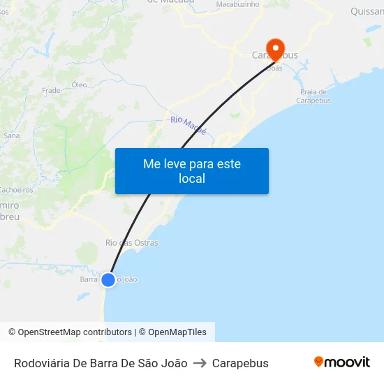 Rodoviária De Barra De São João to Carapebus map