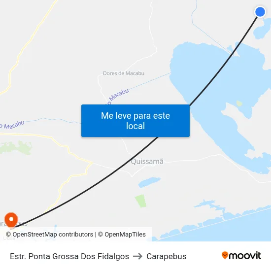 Estr. Ponta Grossa Dos Fidalgos to Carapebus map