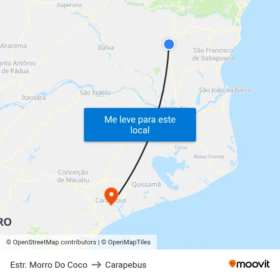 Estr. Morro Do Coco to Carapebus map