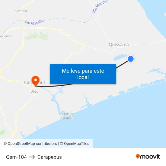 Qsm-104 to Carapebus map