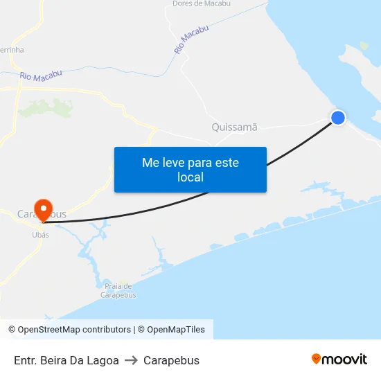 Entr. Beira Da Lagoa to Carapebus map