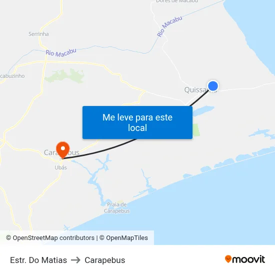 Estr. Do Matias to Carapebus map