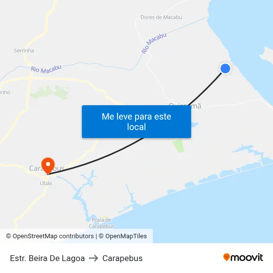 Estr. Beira De Lagoa to Carapebus map