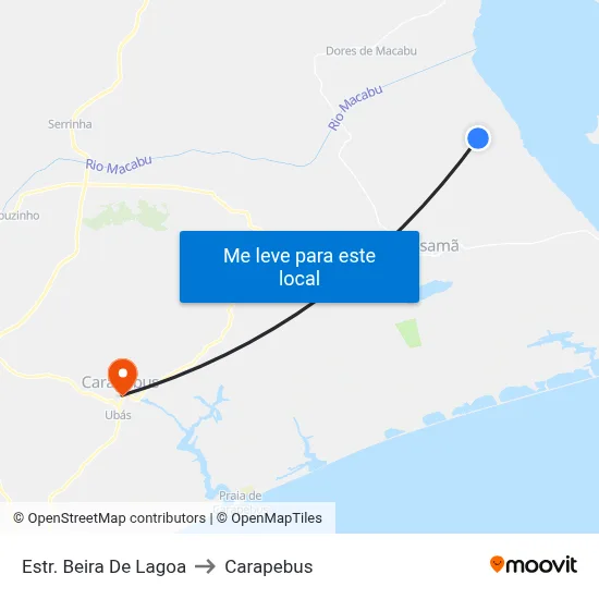 Estr. Beira De Lagoa to Carapebus map