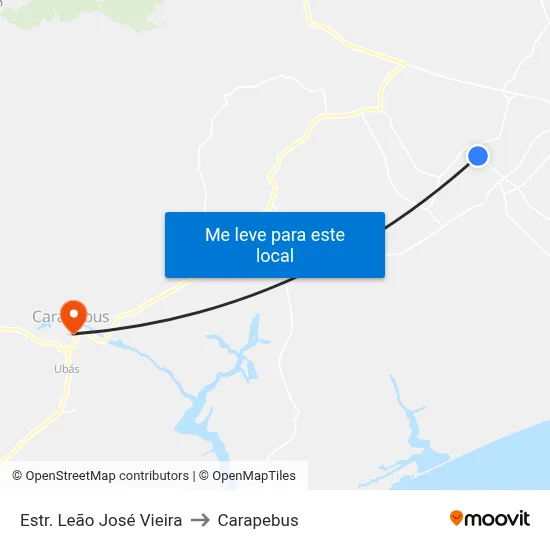 Estr. Leão José Vieira to Carapebus map