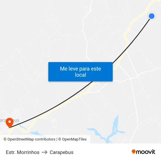 Estr. Morrinhos to Carapebus map