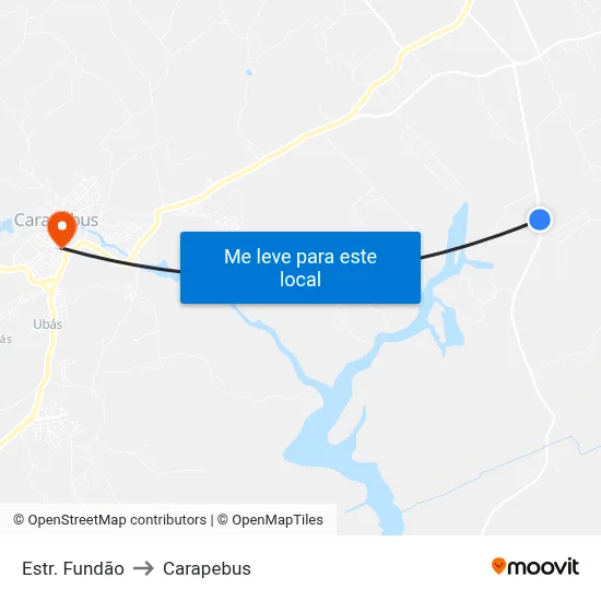 Estr. Fundão to Carapebus map