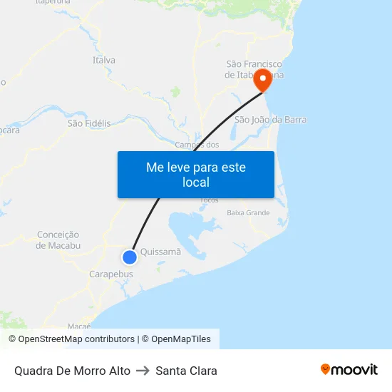 Quadra De Morro Alto to Santa Clara map