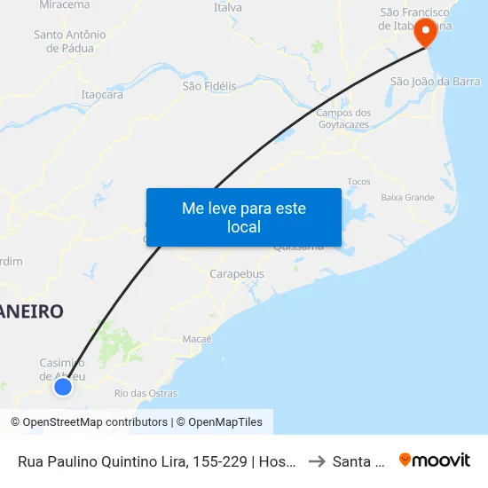 Rua Paulino Quintino Lira, 155-229 | Hospital Municipal to Santa Clara map