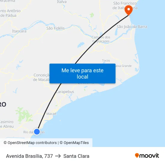 Avenida Brasília, 737 to Santa Clara map