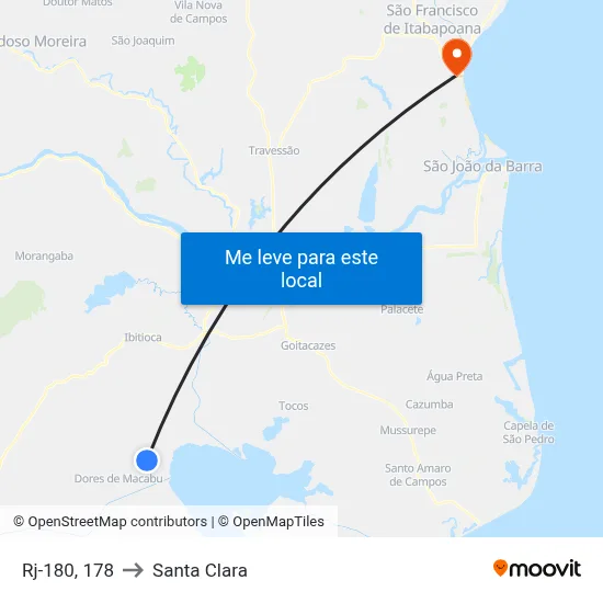Rj-180, 178 to Santa Clara map