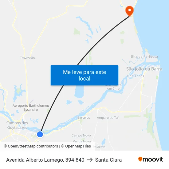 Avenida Alberto Lamego, 394-840 to Santa Clara map