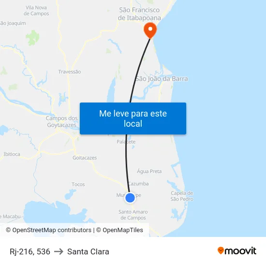 Rj-216, 536 to Santa Clara map